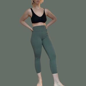 Beach Riot High-Rise Olive Capri Leggings